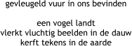gevleugeld vuur in ons bevinden